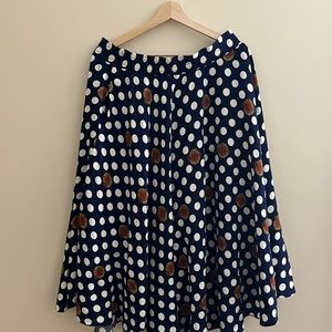 Jones New York Vintage Polka Dot Swing Skirt